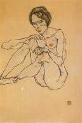 Egon Schiele Nude Woman (mk12) painting